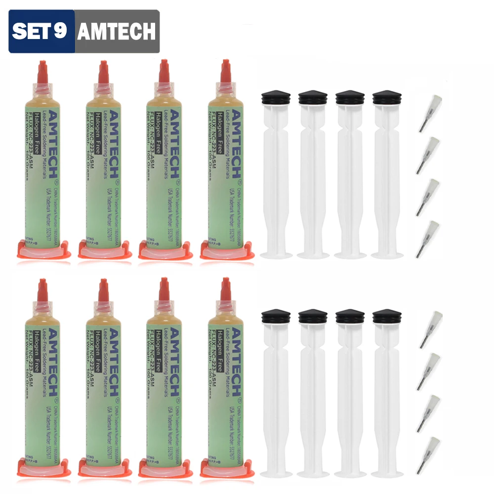 100% Original AMTECH NC-223-ASM BGA PCB No-Clean Solder Paste Welding Advanced Oil Flux Grease 10cc Soldering Repair Tools