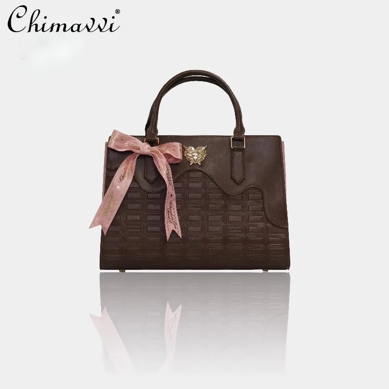 

2026 New Japanese Style Fashion Commuting Large Capacity Lolita Chocolate Handbag Sweet Girl Versatile Crossbody Bag Women