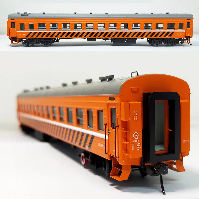 Assento duro ferroviário carro modelo de brinquedo, MTC Train Model Carriage, HO 1/87 YZ22, salvamento carro padrão, 202 Quadro Roda, 010