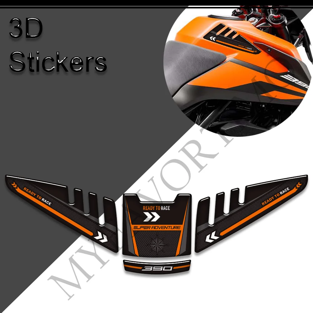 Motorcycle For 390 Adv 2019 2020 2021 2022 2023 Stickers 390 Adventure  Fuel Oil Knee Protection Tank Pad Decal