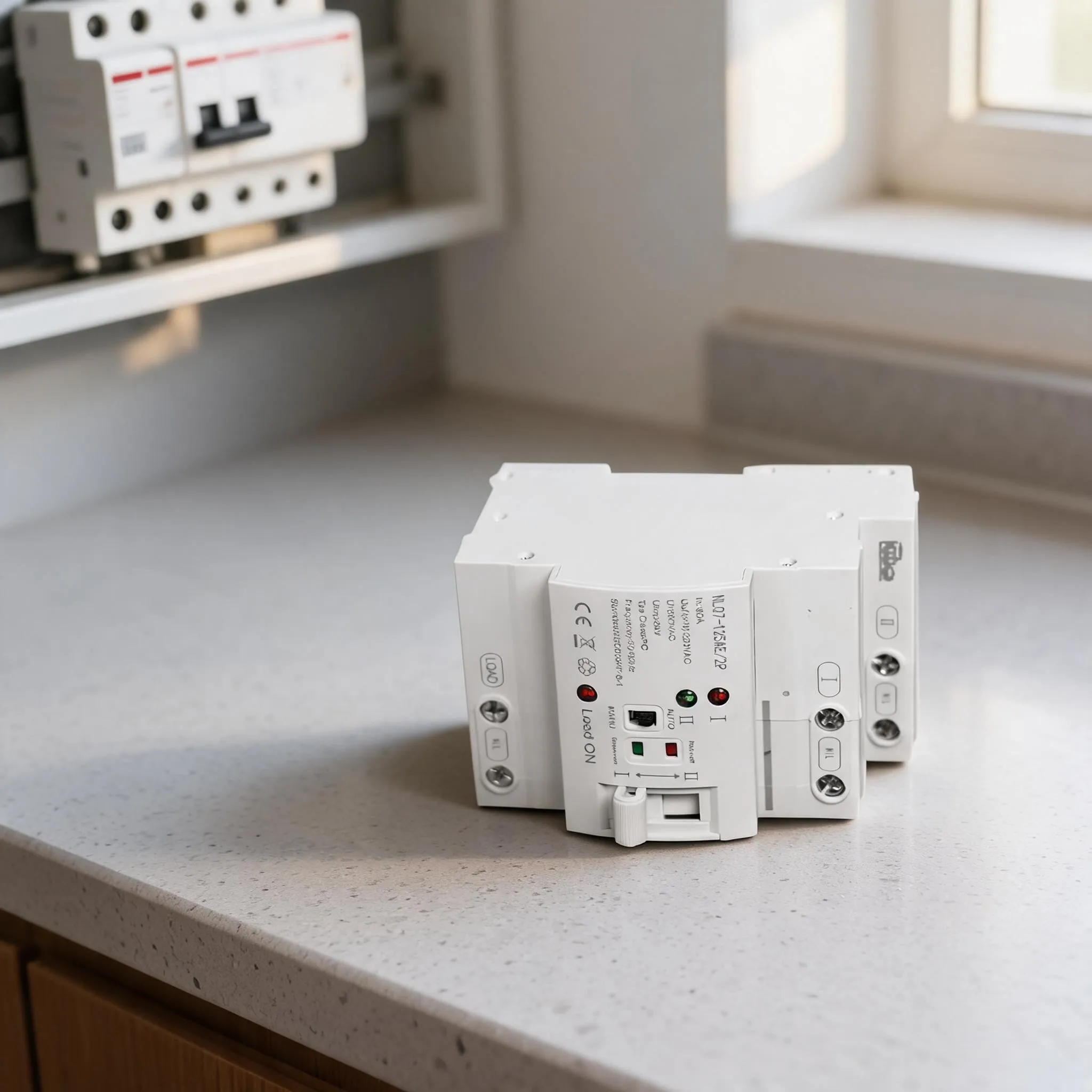 110V 2P Dual Power Transfer Switch Manual Auto Mode, Seamless Main/Backup Switching For Household Generator Use