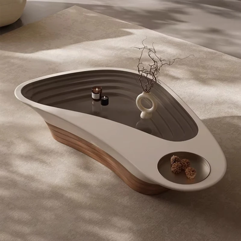 

Popular creative high-end luxury wooden coffee table modern living room home coffee