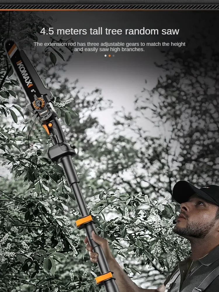 Multifunctional and Rechargeable Lithium Electric Pole Saw for Cutting Branches in High Places