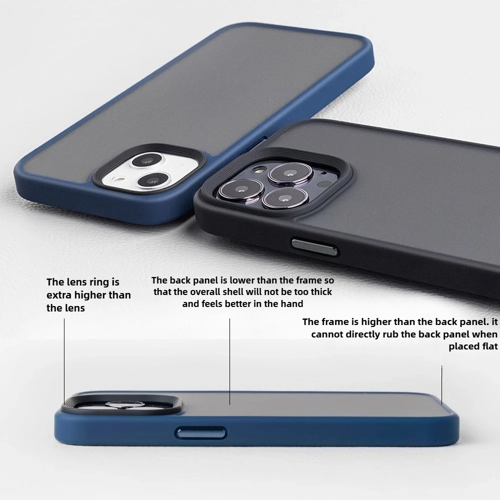 حافظة لهاتف آيفون 16 برو ماكس 15 بلس 14 13 12 غطاء خلفي بسيط للحماية الكاملة من السيليكون #2