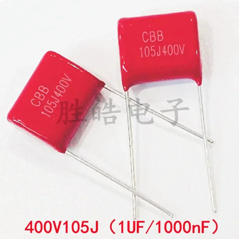 

10PCS 400V105J High Quality 5% 1UF Pitch 20MM 105J400V 105 105J 400V105 1000NF CBB Polypropylene Film Capacitor