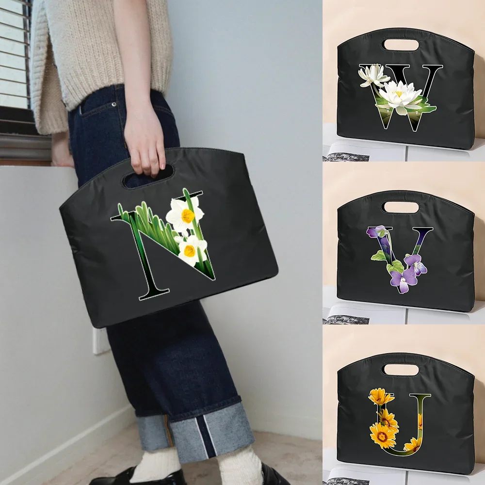 pasta-executiva-portatil-para-trabalho-e-escritorio-para-documentos-a4-laptop-computador-bolsa-de-documentos-bolsa-de-mao-26-estampa-de-letras-e-flores-tote
