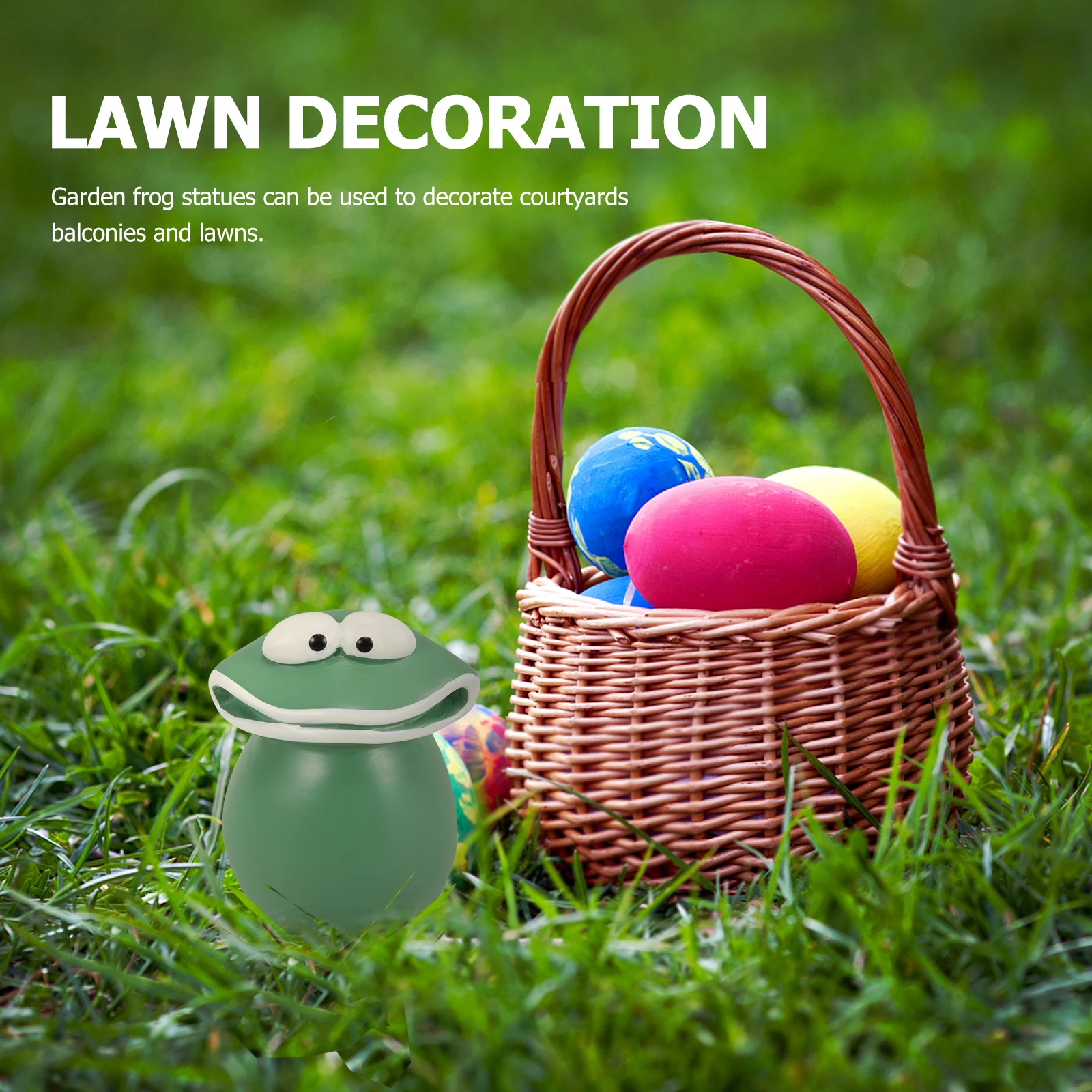 

Garden Frog Statue Mini Resin Frog Green Lawn Decoration Waterproof Outdoor Statues Yard Figurine Sculpture Garden Accessories