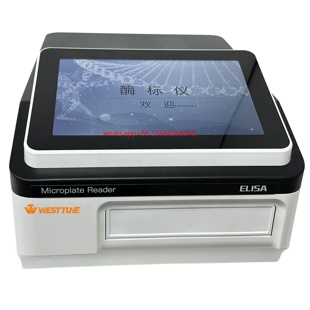 WESTTUNE DEL-100 96 Wells Elisa Microplate Reader مع وظيفة الحضانة 340 ~ 750nm أدوات اختبار الأحياء الجزيئية #1
