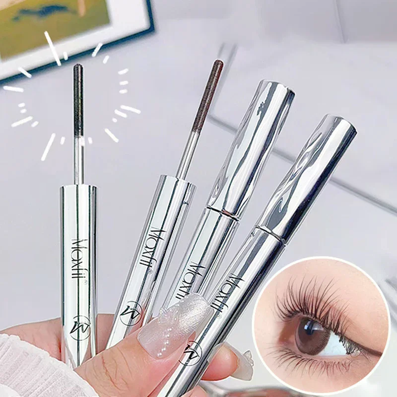 Iron Lashes Mascara Waterproof Silk Fiber Mascara Black Long Curling Eyelash Extensions Non-clumping Eyes Makeup Cosmetics Meta