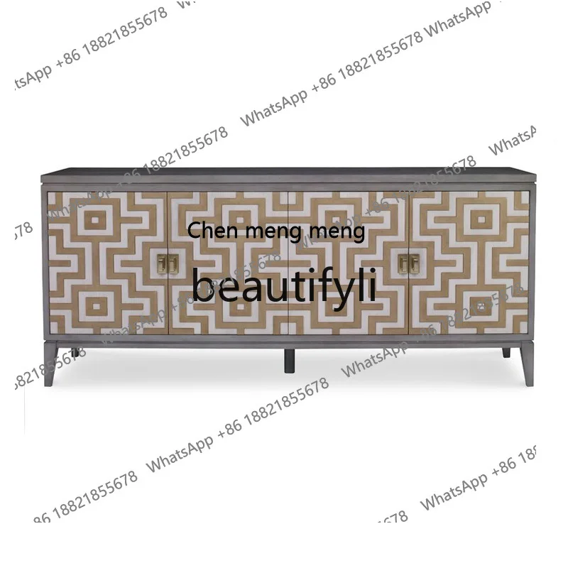 High-end custom furniture, entrance cabinet, modern American dining side cabinet,  light luxury living room decoration cabinetH