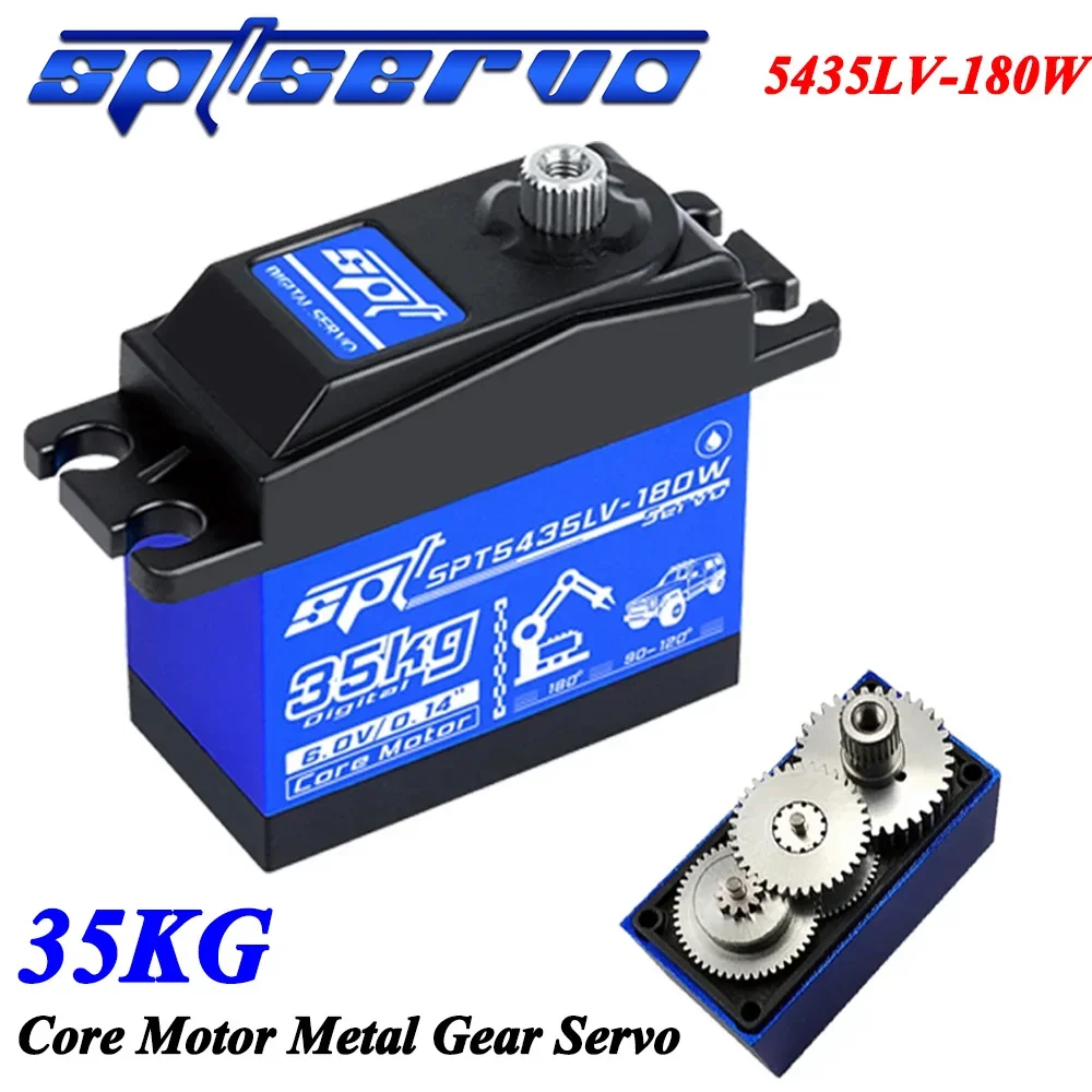 

SPT 35KG Waterproof High-speed Large Angle Half Aluminum Shell Metal Gear Servo for RC Crawler Drift Car Robot Arm SCX10 TRX4