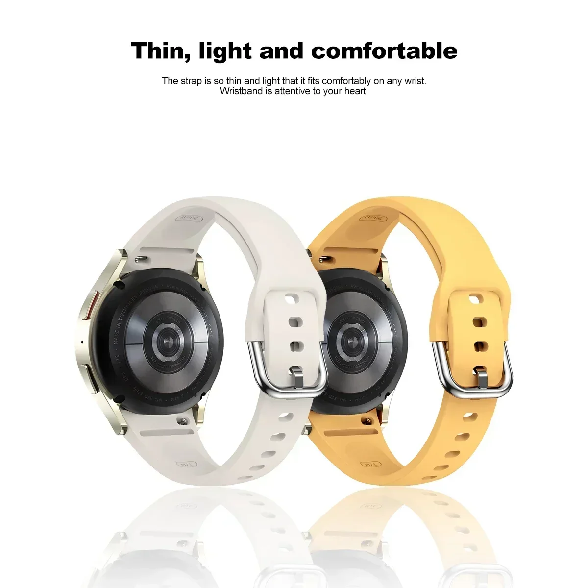 No Gaps Slim Silicone Strap For Samsung Galaxy Watch 6/5/4 40mm 44mm 4 6 Classic 42 46mm 43 47mm Band for Watch 5pro 45mm