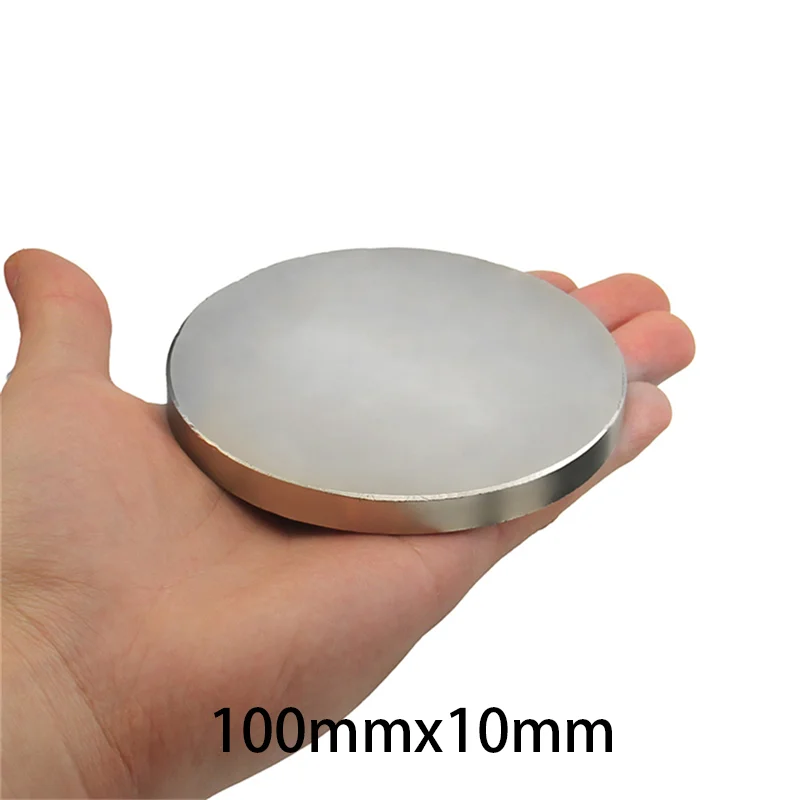 1PC 100x10mm Strong Powerful Magnets 100mm x 10mm  Round Search Magnet Permanent Neodymium Magnet Disc