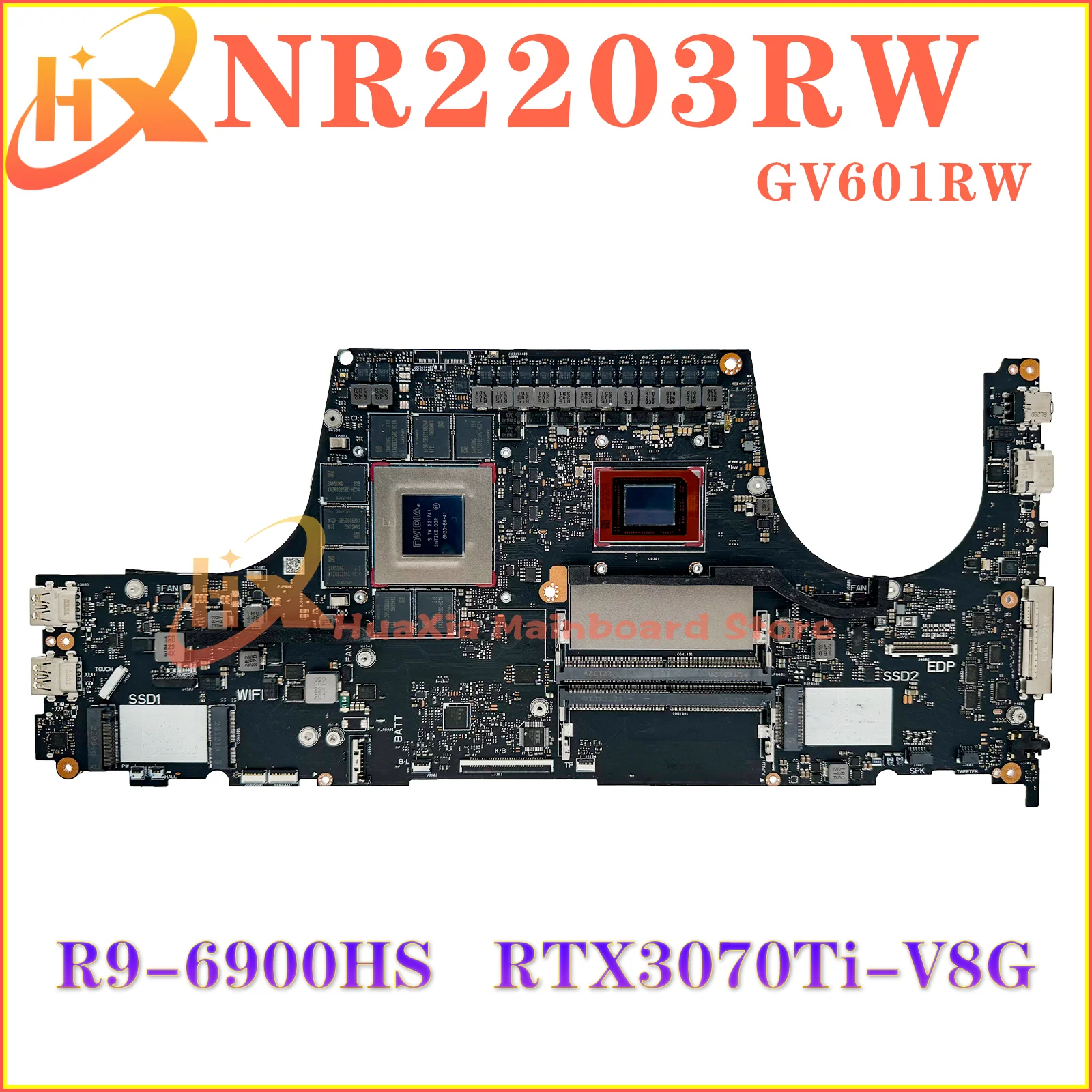 

Материнская плата KEFU NR2203R Материнская плата ASUS NR2203RW NR2203RX GV601RW GV601RM для ноутбука, модель RTX3070Ti RTX3060