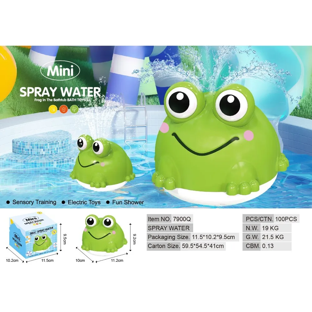 Bola de pulverização de água em forma de sapo, brinquedo fofo para crianças, banho de verão ao ar livre, jogo de água, atividade divertida, piscina, praia, acessório de jogo