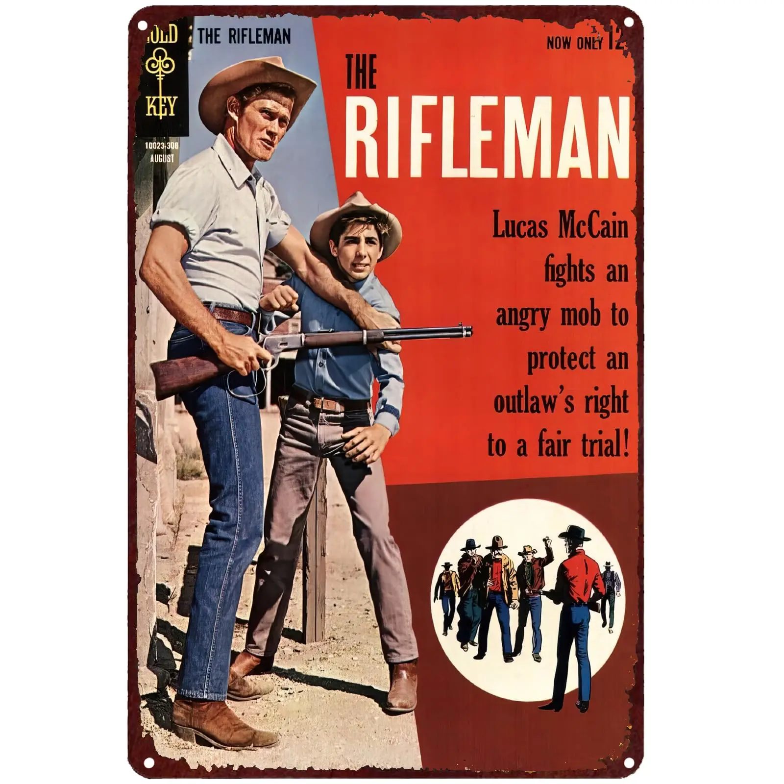 Винтажный металлический плакат «The Rifleman», железный постер в Западном ковбойском стиле, Оловянная вывеска, винтажный Настенный декор для бара, гаража, комнаты