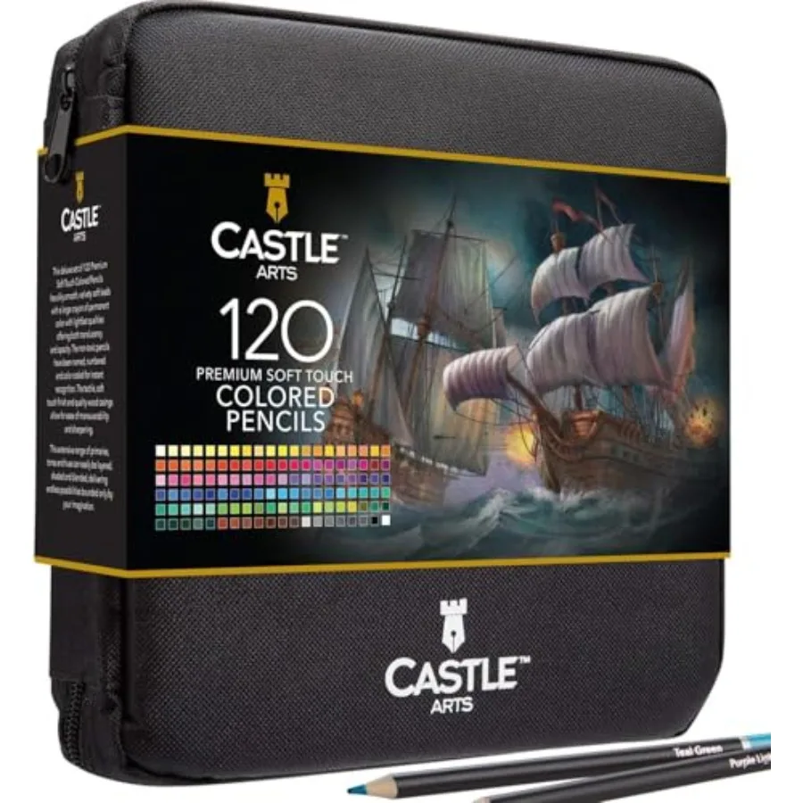 

120 Colored Pencils with Zipper Quality Soft Coloured Leads for Adult Artists Professionals and Colorists In Zipper Pouch