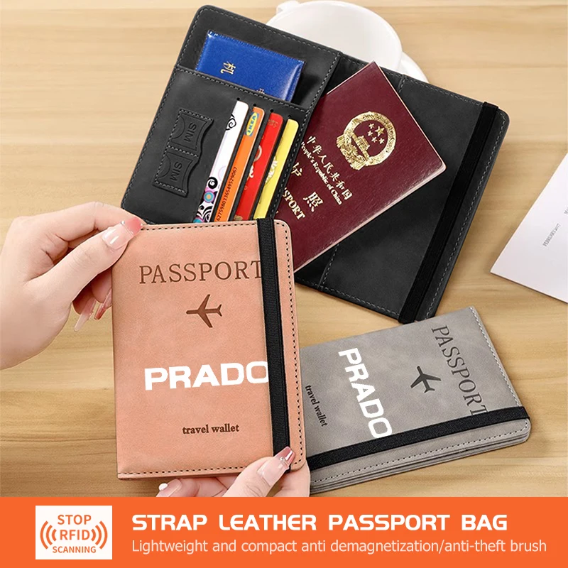 For Toyota Leather Strap Passport Bag RFID Passport Holder Cards Bags RAV4 20 30 XA30 2005 2006 2007 2008 2009 2010 2011