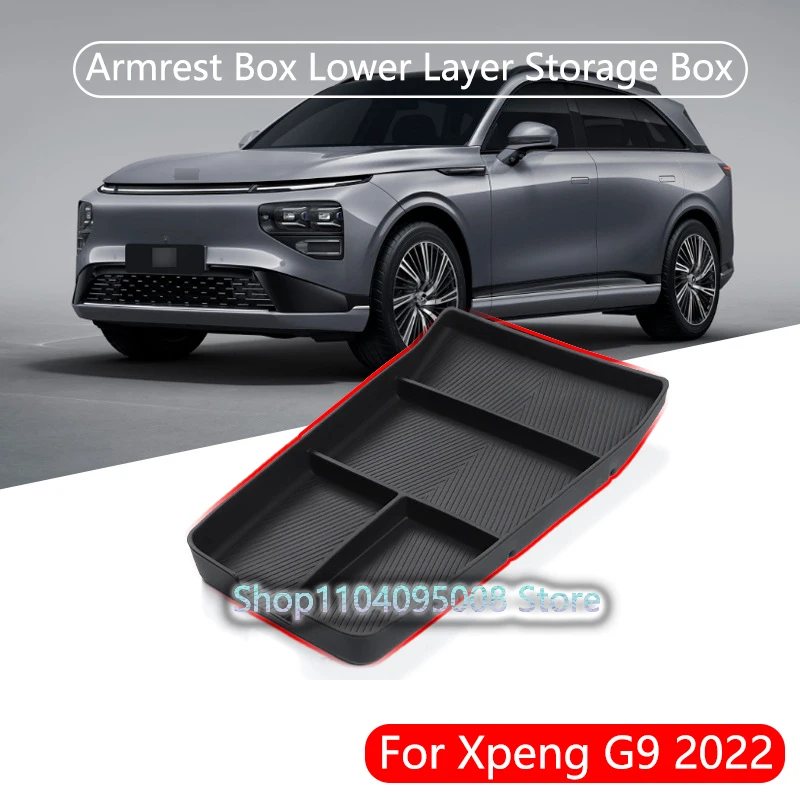 

Center Console Storage Box For Xpeng G9 2022 2023 2024 Car Central Lower Layer Tidying Organizer Silicone Accessories