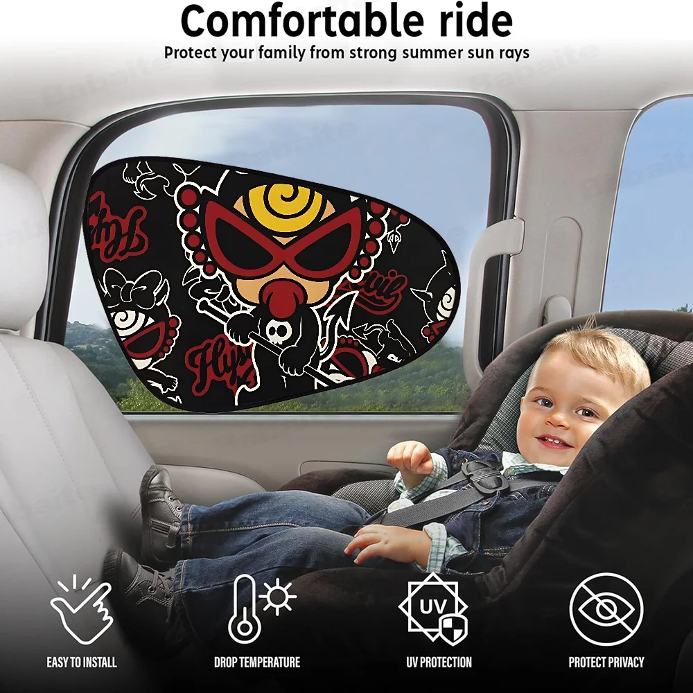 اليابان الموضة هستيري سيارة صغيرة ظلة الصيف نافذة السيارة غطاء الفيلم ظلة واقية من الشمس نافذة ظلة الستار Sunblock #6