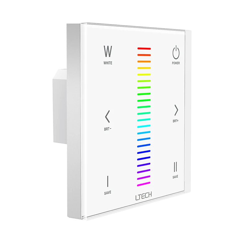 Imagem -03 - Ltech-sistema de Controle de Painel de Toque de Vidro de Parede Controlador de Faixa Série q Remoto Novo L-bus e1 Dimmer e2 ct e4 Rgbw e5 Rgbww 1224v