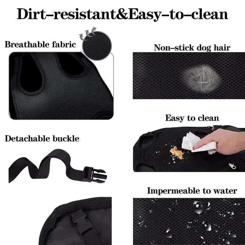 CANBOUN Pet Cat Dog Double Shoulder Breathable Portable Travel Pet Dog Carrier Backpack Mesh Carrier Front Bag Small Dog Cats Ou