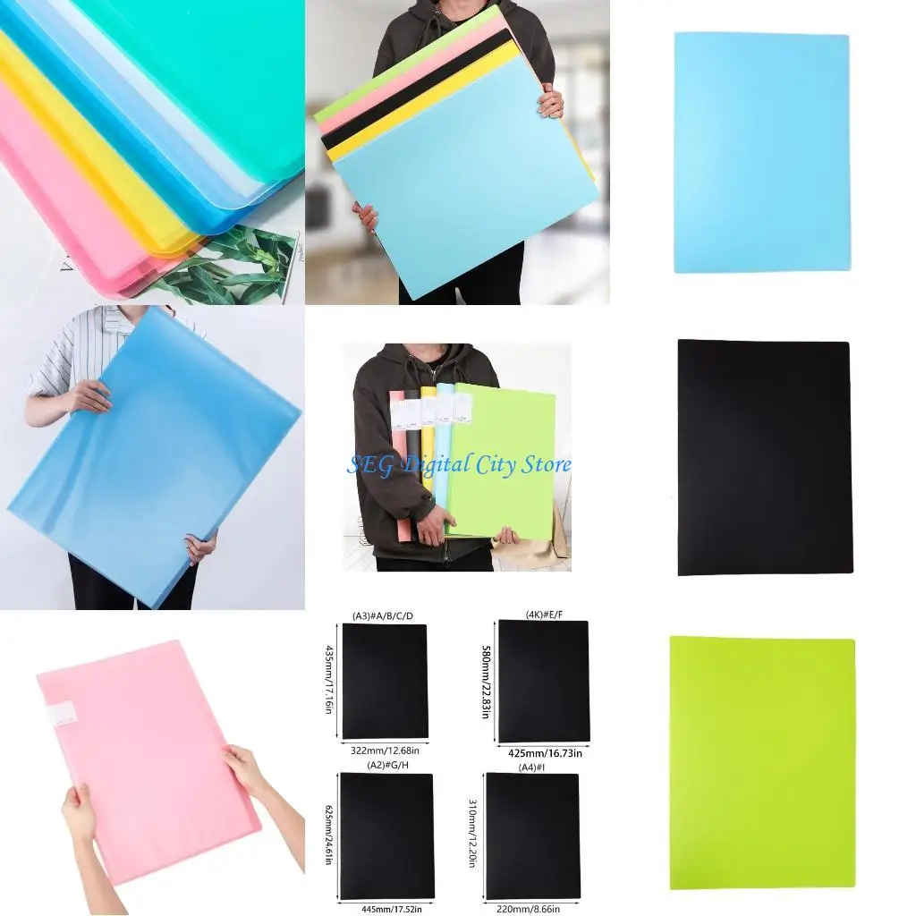 

U75B A 3 4K Display Folders Presentation Folder with Plastic Sleeves Portfolios Folder for Office