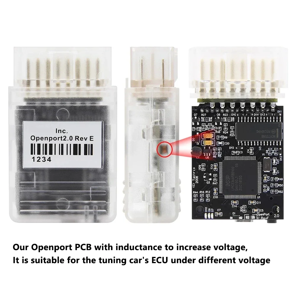 Tactrix Openport 2.0 ECU Chip Tuning Tool OBD 2 OBD2 Scanner Tool with Newest Xent.y 2023.06 Diagnostic Software Remote Install