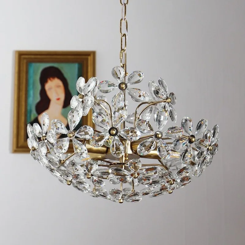 Dream, Crystal, Flower Chandelier, French, Pastoral, American