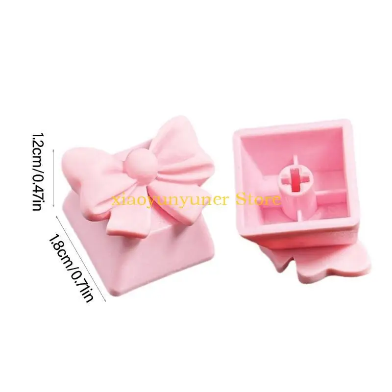 3D Mechanical Keyboards Creative Resins Bowknot Gamer Keyboards Keycaps for Office Decompression P9JB