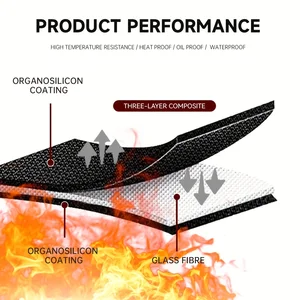 مقاومة للحريق حماية السمع الموقد مقاومة للحريق موقد غير قابل للانزلاق وسادة مثبطات اللهب موقد حرق الأخشاب ملحقات المطبخ أعلى 12 مبيعات الموقد البساط - No4