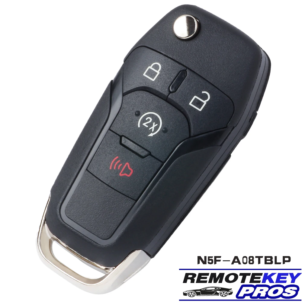 DIYKEY 164-R8337 N5F-A08TBLP for Ford F-150 F-250 F350 F450 F550 2023 2024 Fob Flip Remote Control Car Key 4 Buttons 434MHz