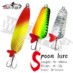 WALK FISH 16g/18g/21g/25g/28g/32g Metal Spinner Spoon Hard Fishing Lure Baits Treble Hook Sequins Noise Paillette Fishing Tackle