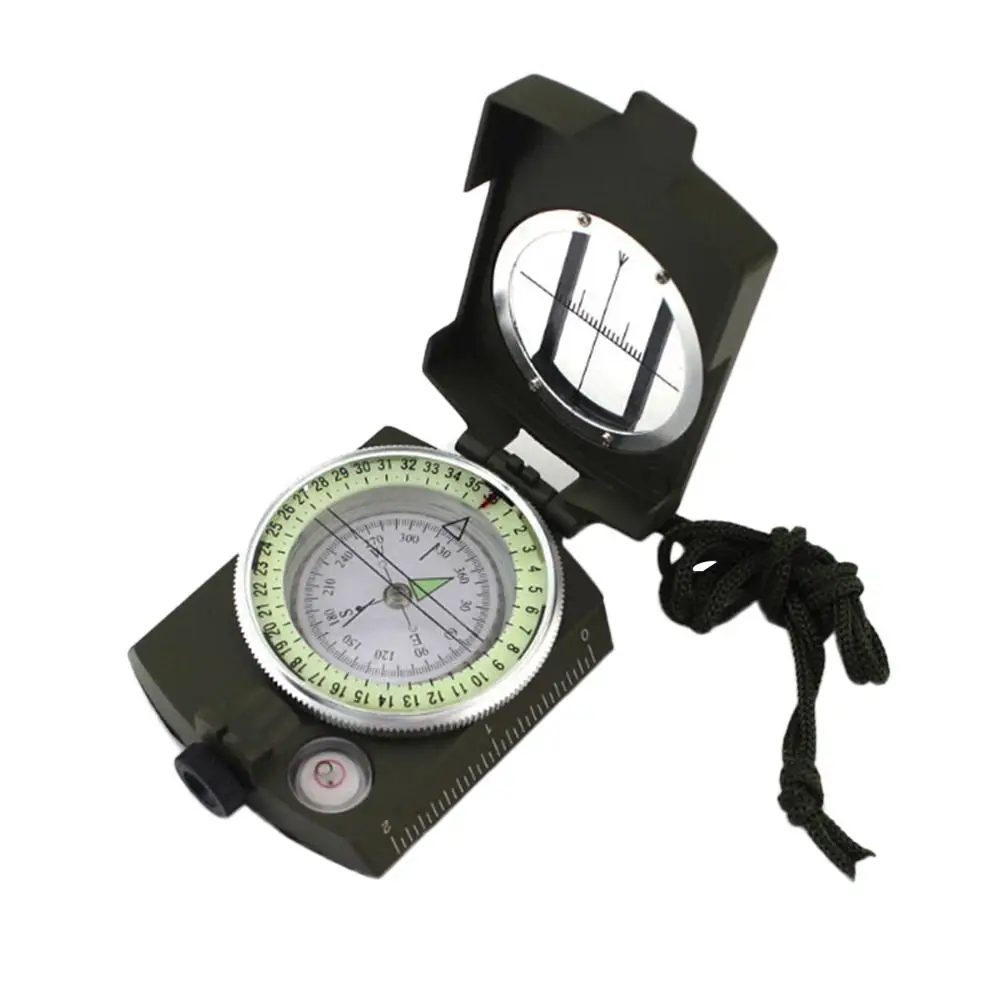 

Multi-functional Compass Outdoor Pocket Metal Surveying Ruler Travel Ranging Magnifying Glass Hiking Camping Fishing Hunting