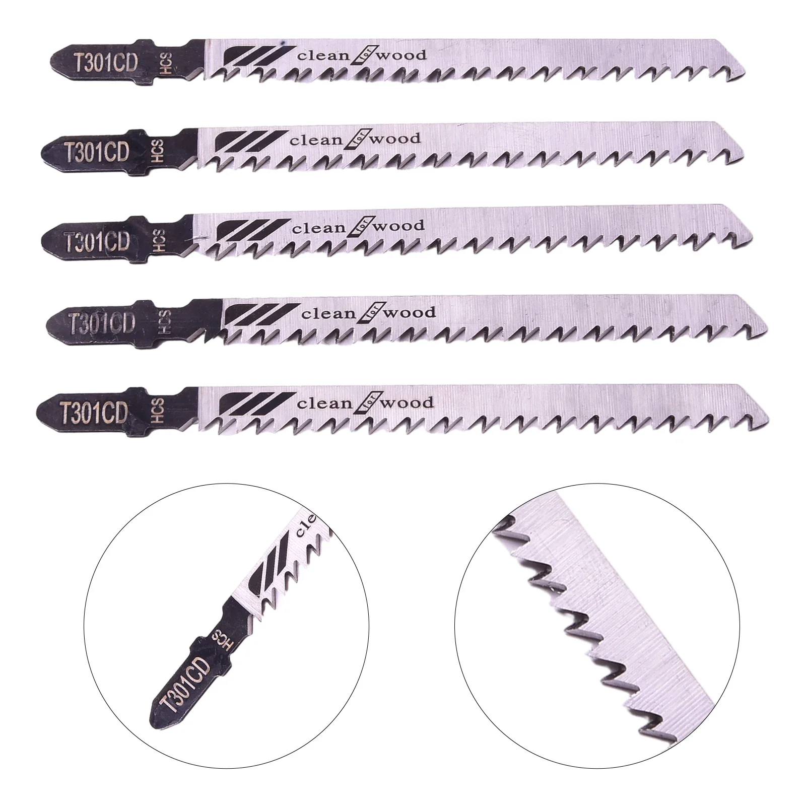 Imagem -03 - Jigsaw Blade Conjunto de Aço Carbono Alto Reciprocating Lâmina Serra para Painéis de Folha Madeira Corte Metal Plástico Peças T301cd