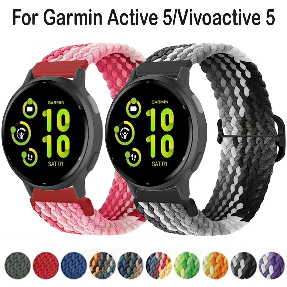 20/22 mm geflochtenes Nylon-Schlaufenarmband für Garmin Forerunner 265 55 965 165 Sportarmband Garmin Venu 3/2 Vivoactive 6 Armbandgürtel