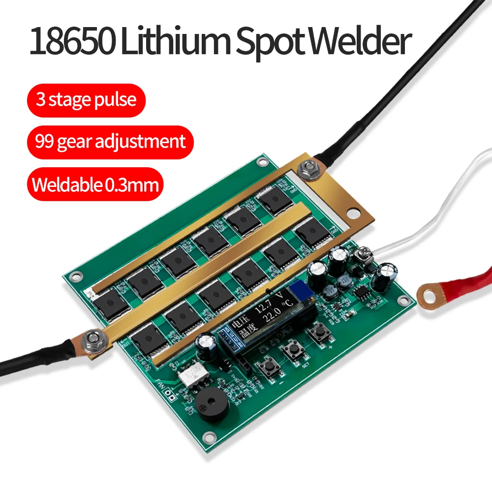 

99 Gears 12V Spot Welding Machine Circuit Board DIY Spot Welder Set for 0.1-0.3mm Nickel Sheet 18650 Lithium Battery Welding