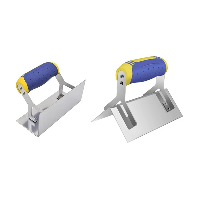 Drywall Corner Tool Concrete Edger, 6X2.5In Trowel Stainless Steel Sheetrock Corner Shaping Trowel Tool