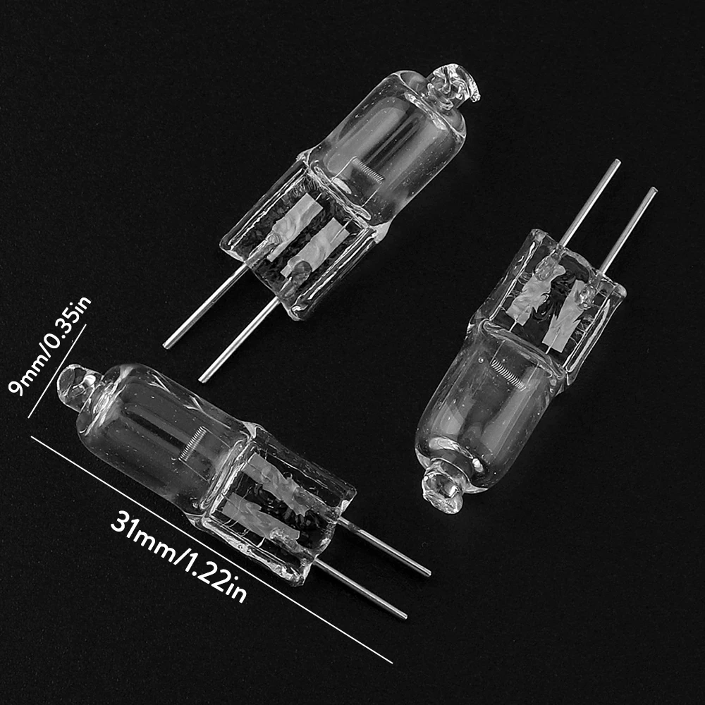 10 buah bohlam lampu Halogen G4 DC 12V tipe 2-Pin G4 lampu Halogen 20W jernih setiap bohlam dengan kotak dalam untuk dekorasi rumah