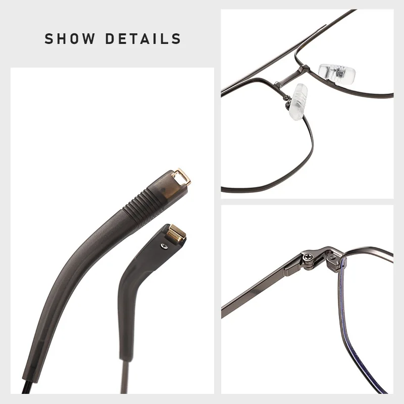 Men β Titanium Double Beam Oversized Frame Photochromic Prescription Glasses Anti Blue Light Hyperopia Myopia Custom Eyewear - Image 4