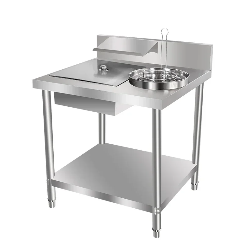 table Thickened stainless steel surface wrapping machine Fried chicken burger shop powder wrapping machine Full set of equipment