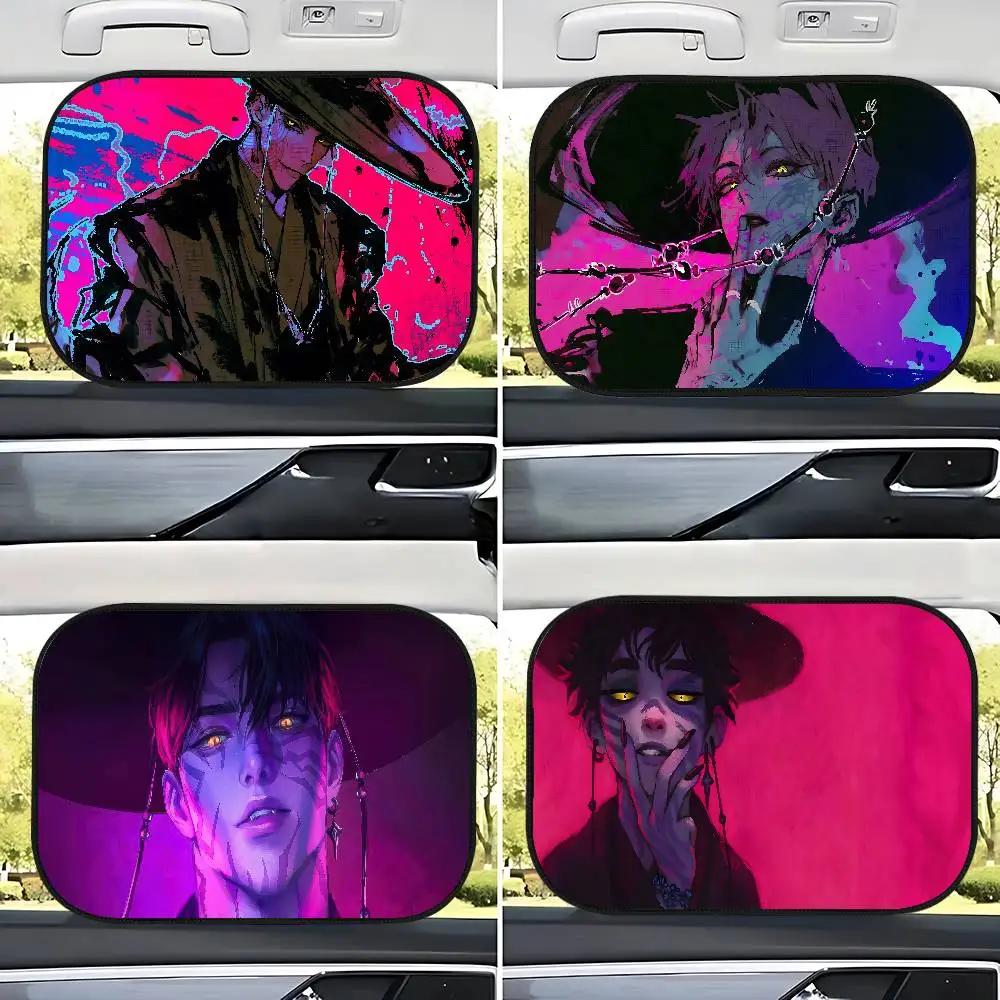 KPop شيطان الصيادين شخصية سيارة الشمس الظل الأشعة فوق البنفسجية حماية كهرباء الامتزاز نافذة السيارة ظلة للأطفال في الهواء الطلق واقية من الشمس