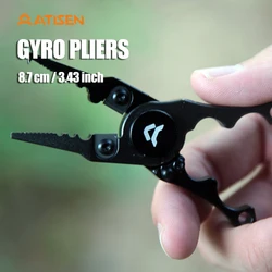 Piscifun Fishing Pliers with Split Rings, Ultralight Aluminum Fishing Tackle Pliers with Tungsten Steel Braid Cutters, Sheath an