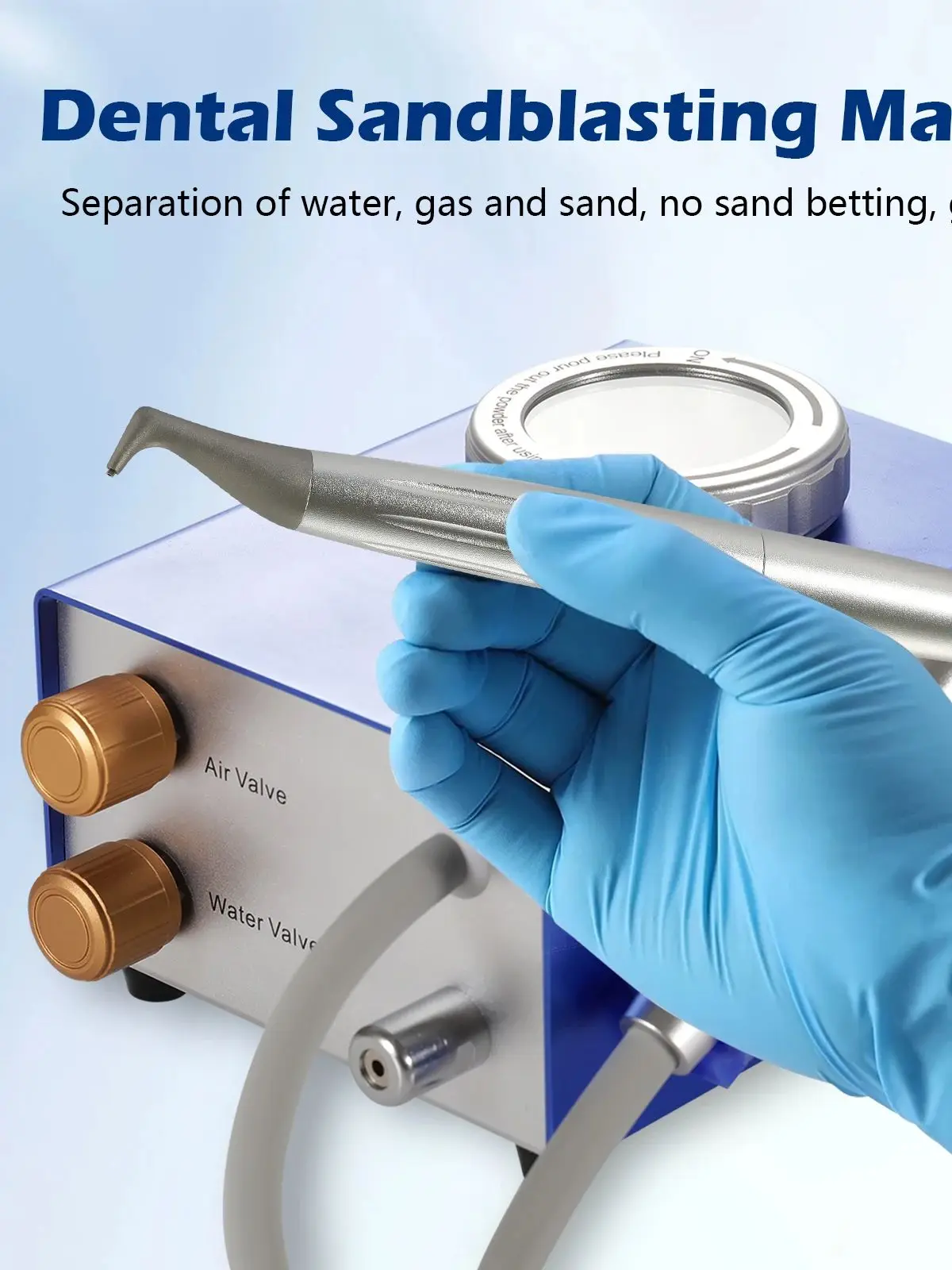 Tandheelkundige Lucht Water Prophy Polijsten Zandstralen Machine Lab Tanden Whitening Reinigingsapparaat Gereedschap 4 Gat Reinigingsmachine - afbeelding 2