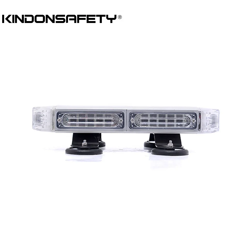 Bilah Lampu Mini Peringatan LED Hijau 3W Linier 6 LED DC12V 24V Multivolt Perak atau Hitam Aluminium 320Mm 12.6 Inci