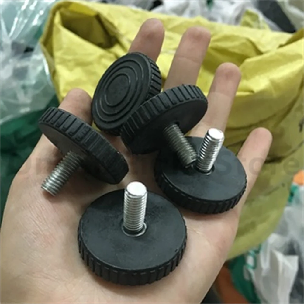 M8x40x18/23mm Black Plastic Long Adjustable Feet Screws Non-slip Furniture Adjustment Base Machinery Anti-Vibration