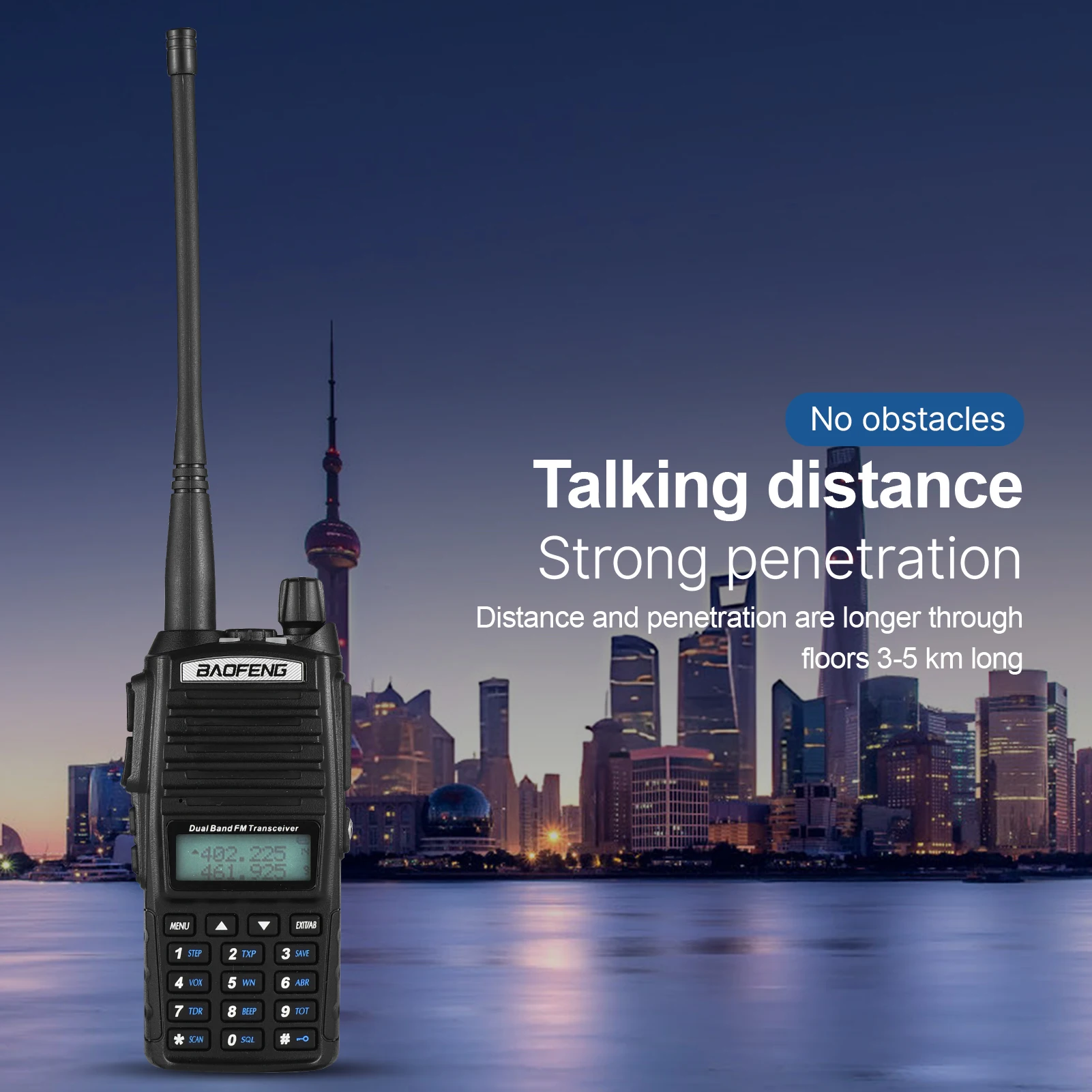 双方向ラジオ デュアル PTT キー送信 デュアルバンド デュアル受信 ハンドヘルドトランシーバー 干渉防止 ノイズリダクション 強力