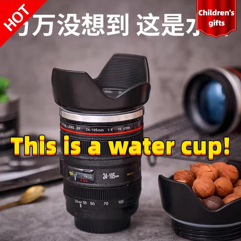 

Originality Stainless Steel Camera Coffee Lens Mug Coffee Mugs Creative Cups canecas tazas vaso caf festival Kids gifts Toys