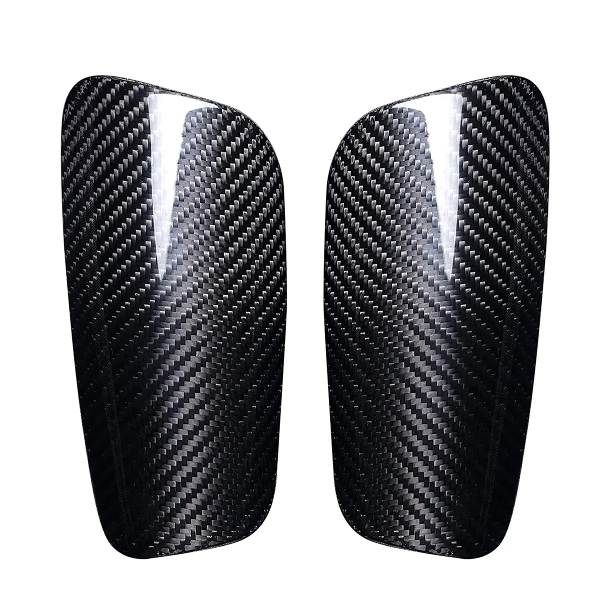 

Carbon Fiber Soccer Shin Guards with Carry Case Breathable Professional Hard Shin Pad for Kid,Youth,Adult