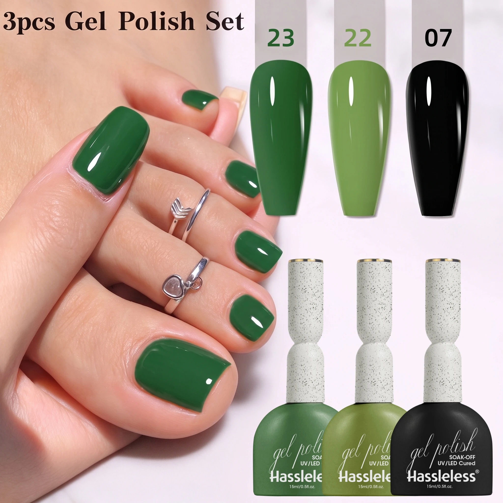 Hassleless 3Pcs Autumn and Winter Nail Gel Set, Universal Nail Gel for Hands and Feet, DIY Nail Art at Home or Salon, the Preferred Choice for Ambiance Nail Art, a Must-Have for Nail Art Enthusiasts, a Holiday Gift for Women